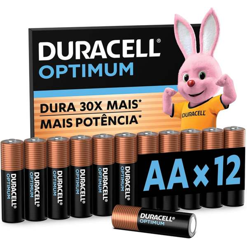 Duracell Pilha Optimum AAA Palito Com 12 Unidades