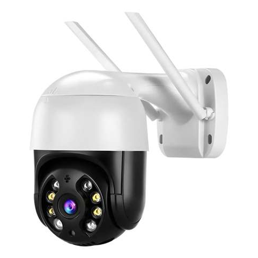 Câmera de Segurança Ip A8 App Icsee Full Hd Wifi 360 Branco/Preto G.Eye