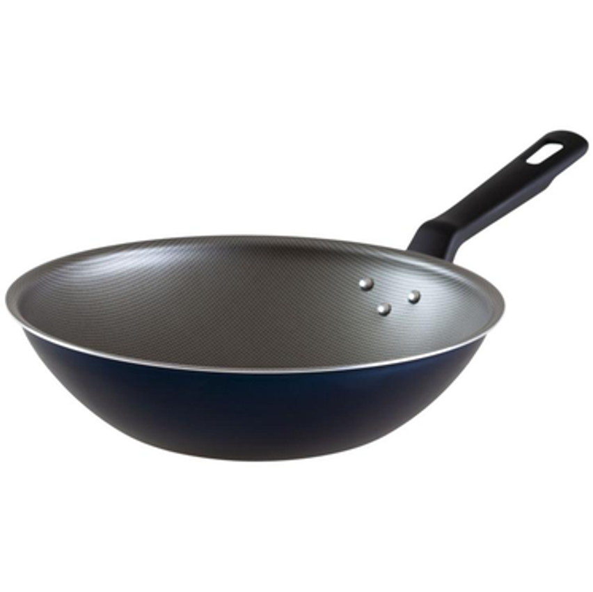 Panela Wok Antiaderente Tramontina de Alumínio - Ravena Azul 24cm