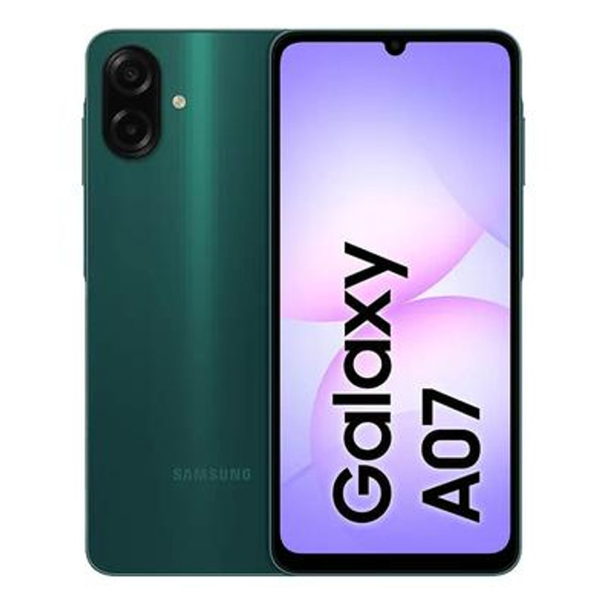 Smartphone Samsung Galaxy A07 128gb, 4gb, Câmera 50mp, Tela 6.7 , Proteção Ip54, Processador 6nm - Verde