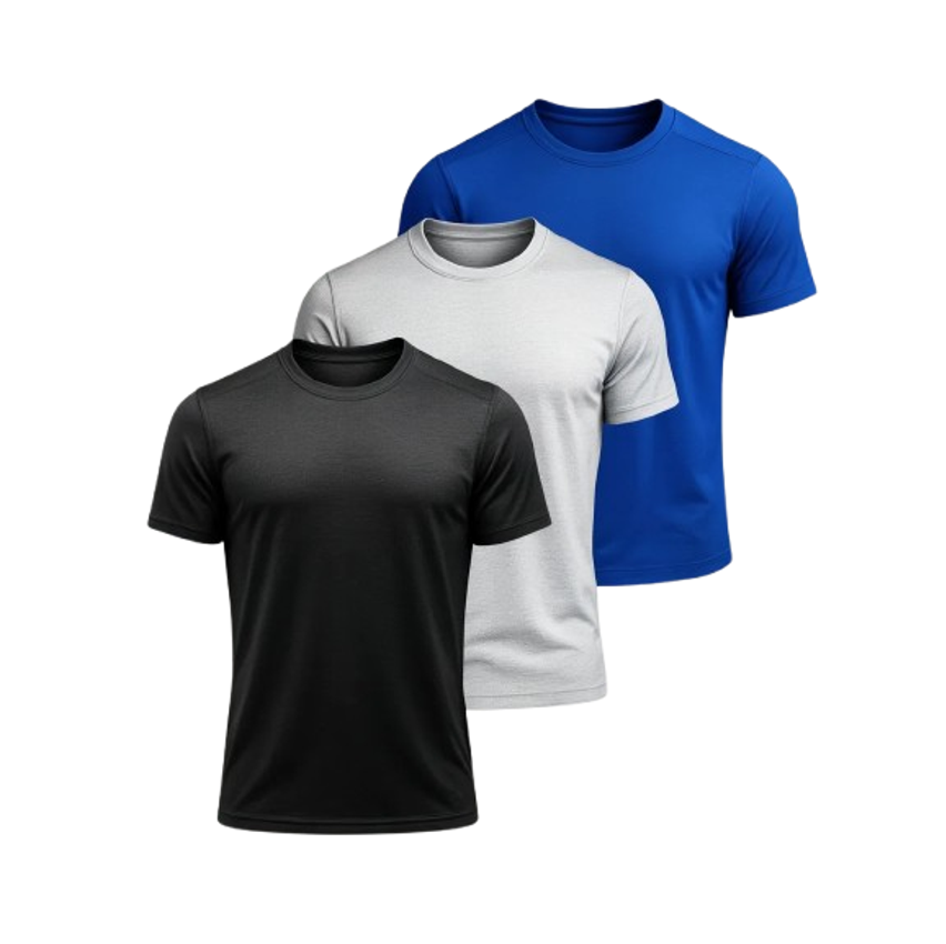 Kit 3 Camisetas Básicas Dryfit Lisa Básico Slim Uv