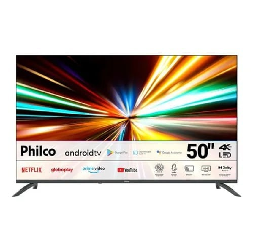 Smart TV 50" Philco 4K LED Android Dolby Audio P50EAA