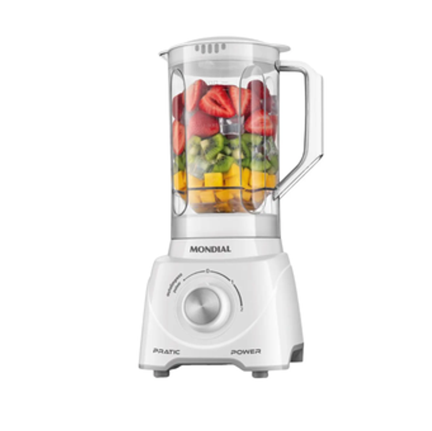 Liquidificador Mondial Pratic Power L-97-W 2 Velocidades + Pulsar 550W Branco - 110V