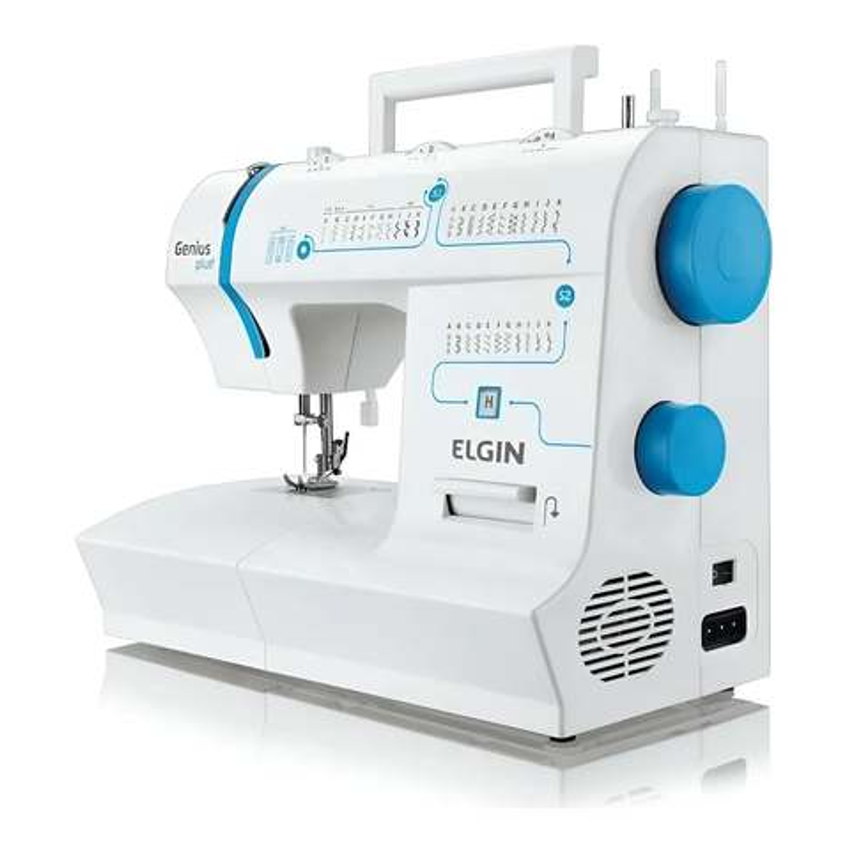 Máquina De Costura Genius Plus Jx-4035 Elgin Cor Branco
