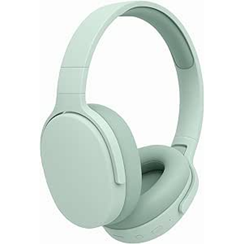 Fone de Ouvido Bluetooth 5.3 Headphone Sem Fio Fone Academia Corrida Trabalho com Cancelamento de Ruído On-ear Dobrável PREMIUM (Verde Claro)