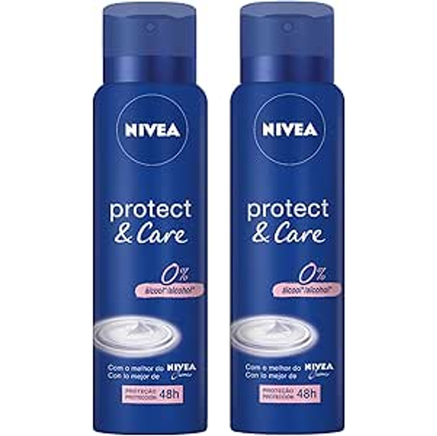 Kit Desodorante Aerossol Nivea Protect & Care 150ml - 2 Unidades, Nivea, Pacote De 2