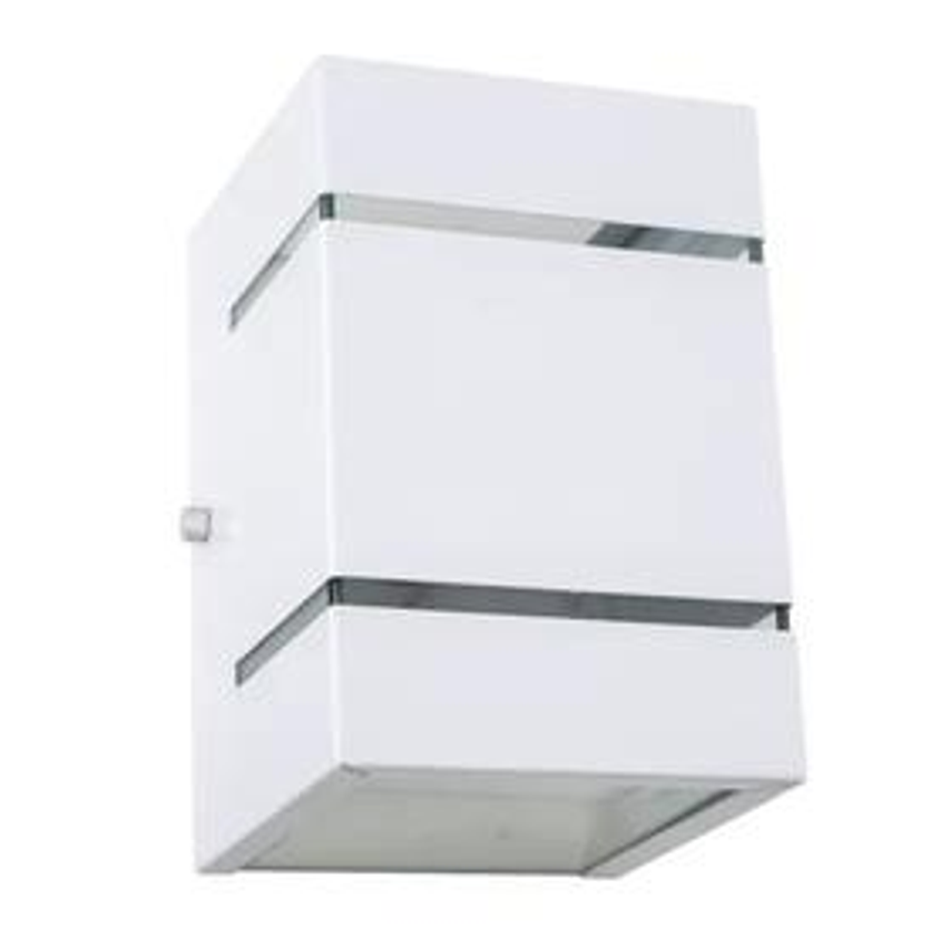 Arandela 2 Focos C/ Frisos E Facho Branca Externa Parede Muro St327 - Starlumen