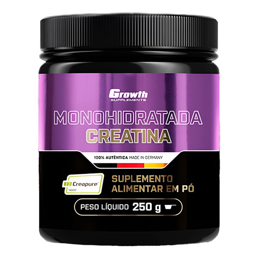 Suplemento Em Pó Growth Supplements Creapure Creatina Em Pote De 250g