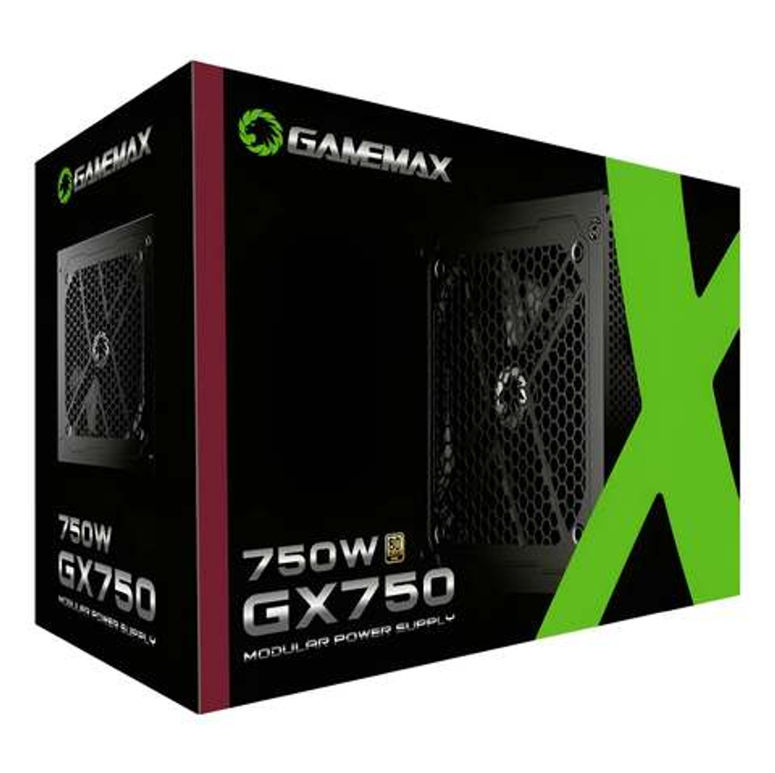 Gamemax GX-Serie GX-750 fonte 750W 80 plus gold pfc ativo core preta full modular