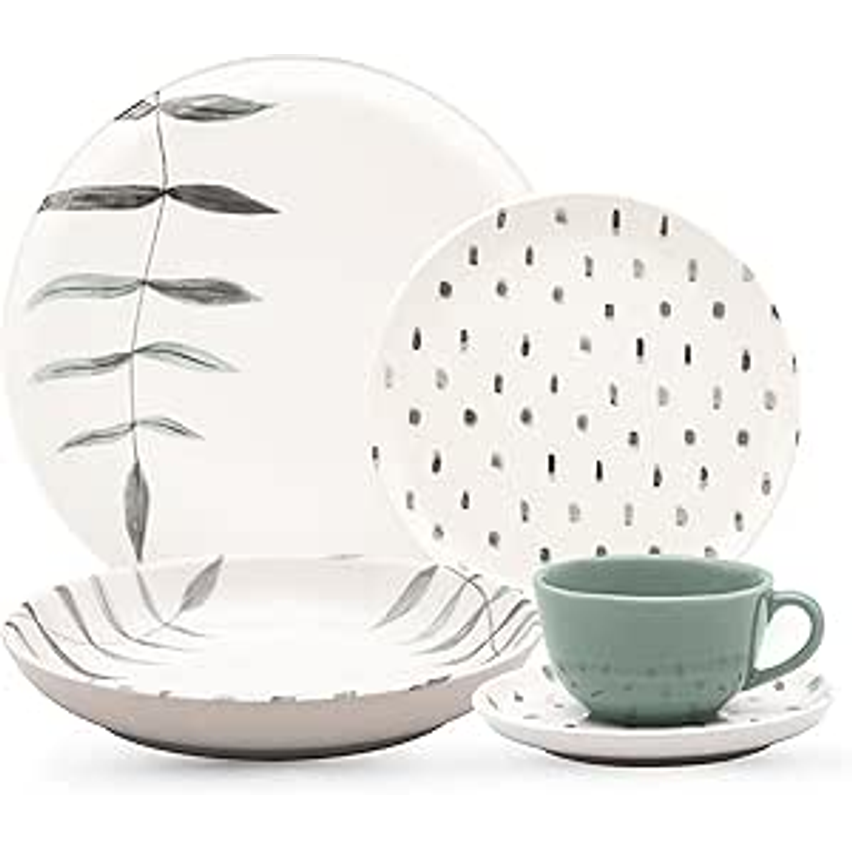 Oxford Aparelho De Jantar 30 Peças Flat Samambaia