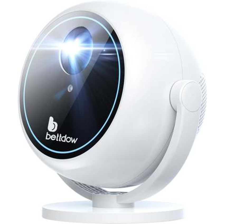 [Foco elétrico]Bettdow Mini Projetor Portatil 360° Tv Android/ios 4k 1080p 9000 Lumens, Smart Projetores Retroprojetor 150 ANSI, WIFI 5G+2.4G, Eletronico Correção Trapezoidal