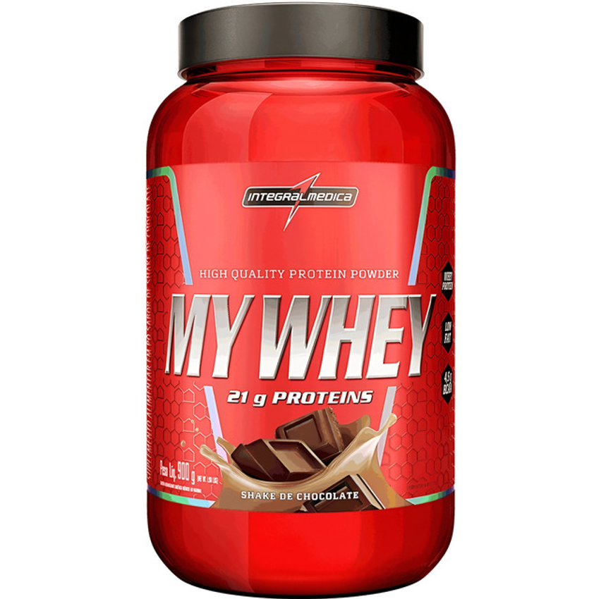 My Whey Shake De Chocolate Pote 900g Integralmédica Chocolate