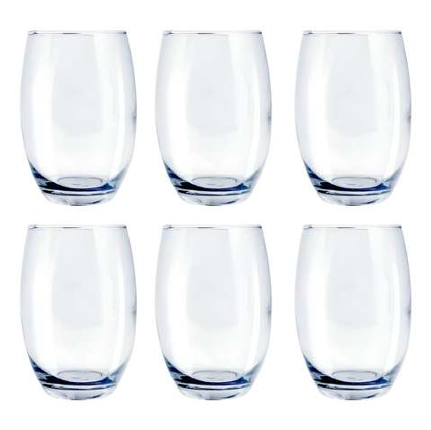 Conjunto De 6 Copos Califórnia 450ml Praticasa Cor Transparente