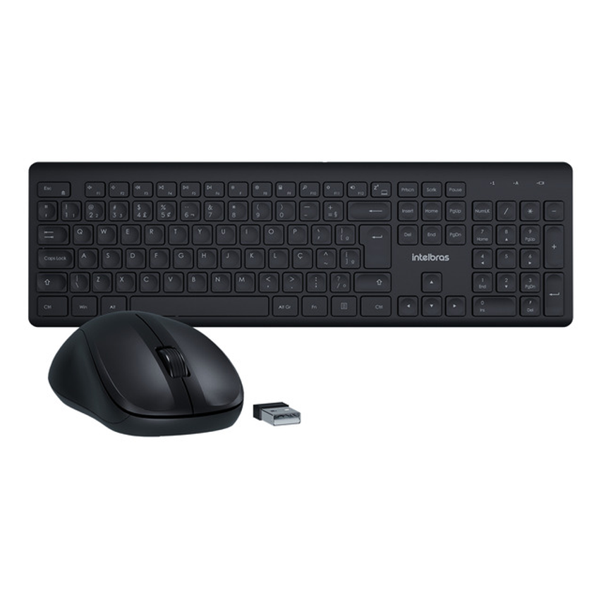 Kit Teclado E Mouse Sem Fio Intelbras Csi50 Clique Silencios