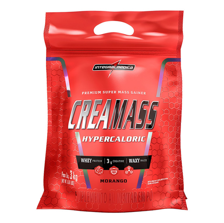 Creamass Hipercalórico Pouch Morango 3kg Integralmédica