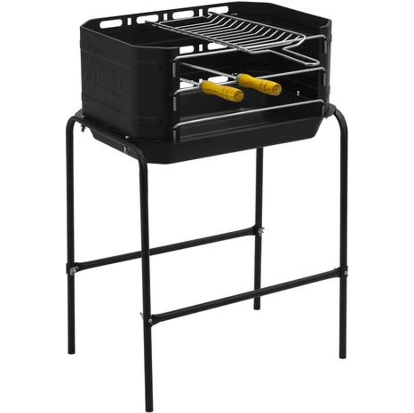 Churrasqueira Portátil Completa com Espetos e Grela - Pro Tork