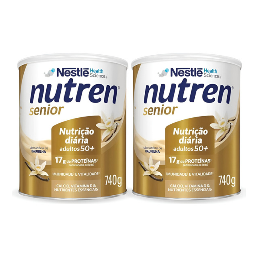 Nutren Senior Baunilha - 740g Kit 2 Latas - (nestle)