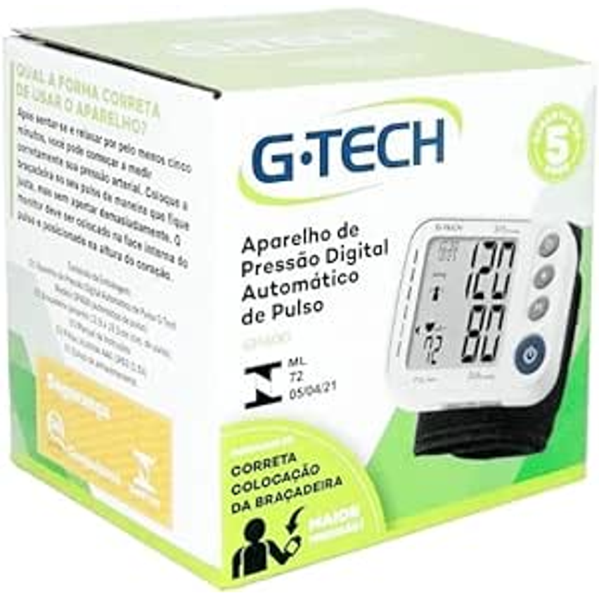 G-tech Aparelho De Pressão Digital De Pulso Gp400, Branca