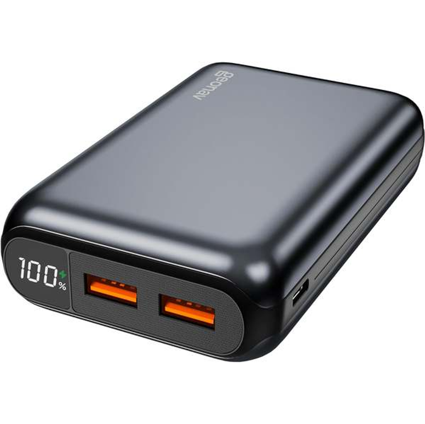 Geonav Power Bank, Carregador Portátil Universal 20.000mAh, USB-A (até 18W) + USB-C (até 20W), Compacto, Carregamento Rápido, Pass Through, Led Indicador de Bateria, PB20K20WSG, Cinza espacial
