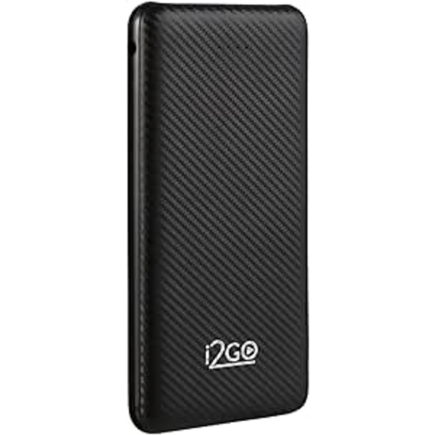 I2go, Carregador Portátil (power Bank) 10000mah, 2 Saídas Usb + 1 Saída/entrada Usb-c, Preto, I2go Plus