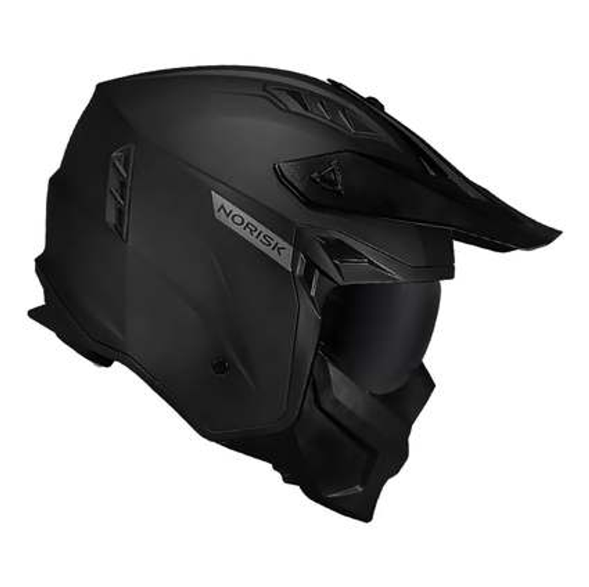 Capacete Norisk Fs726x Darth Dark Monocolor Preto 2 Em 1 *