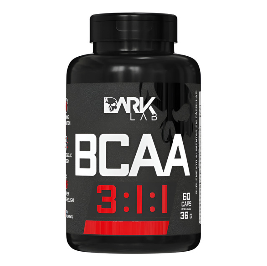 Bcaa 3:1:1 60 Caps Dark Lab Leucina Valina E Isoleucina Sabor Sem Sabor