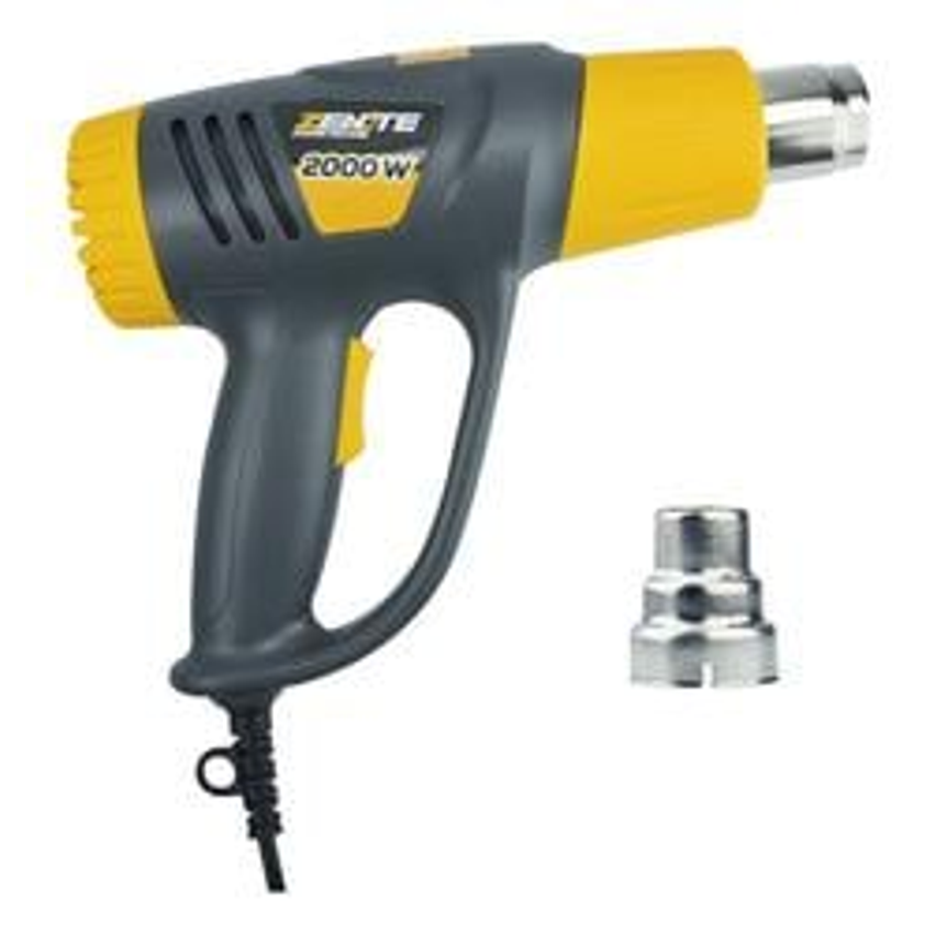 Soprador Térmico 2000w Ar Quente 2 Estagios + Ponta Redutora Cor Cinza e Amarelo 220V