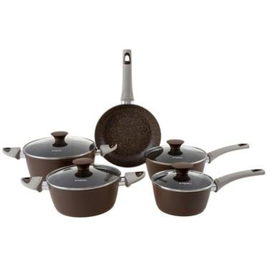 Jogo de Panelas Tognana Antiaderente de Alumínio Marrom 5 Peças Perolado