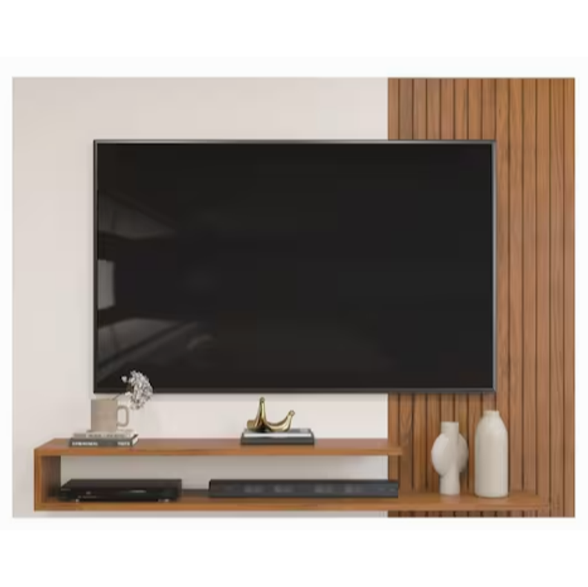 Painel para TV até 50 Polegadas Nando 1,36m Freijó / Off White DJ Móveis