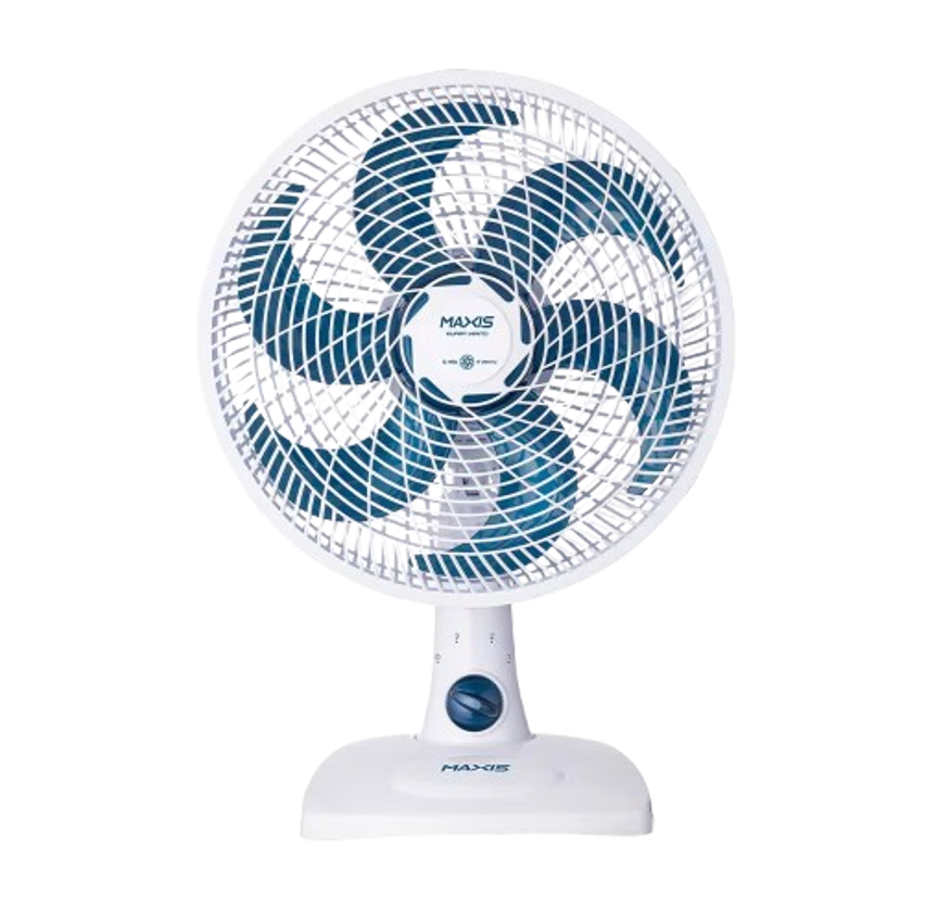 Ventilador De Mesa Mondial Maxis V30mxw 30cm Com 6 Pás, 3 Velocidades E 50w – Branco / Azul - 110v