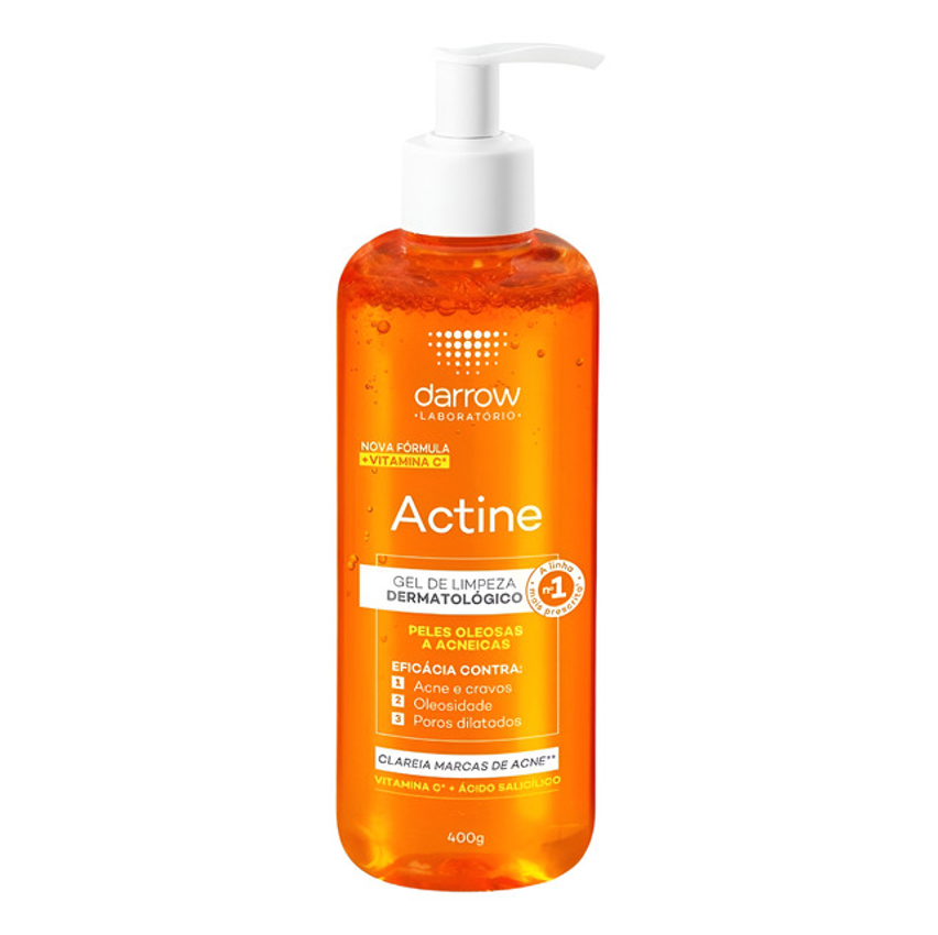 Gel De Limpeza Facial Com Vitamina C Actine 400g Darrow