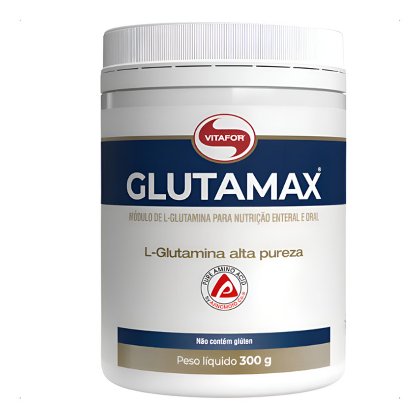 Vitafor | Glutamax Pote 300gr | L- Glutamina Alta Pureza Sem Sabor