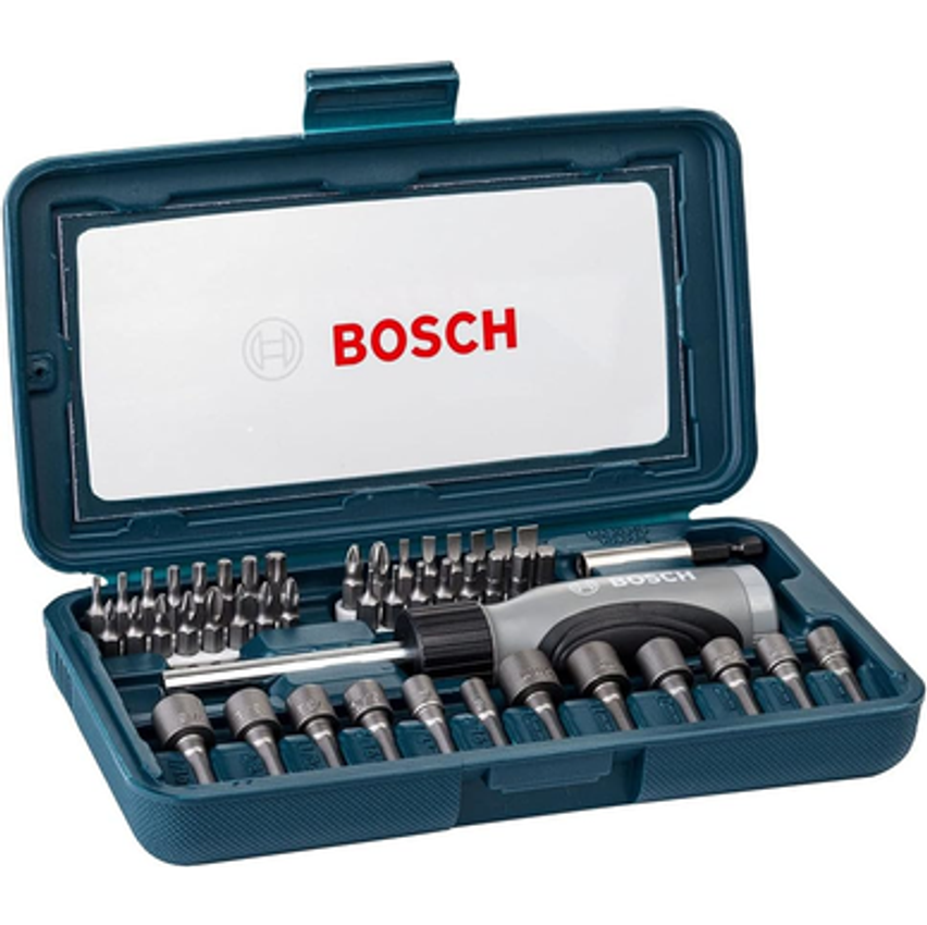 Bosch Kit De Pontas E Soquetes Para Parafusar Com 46 Peças