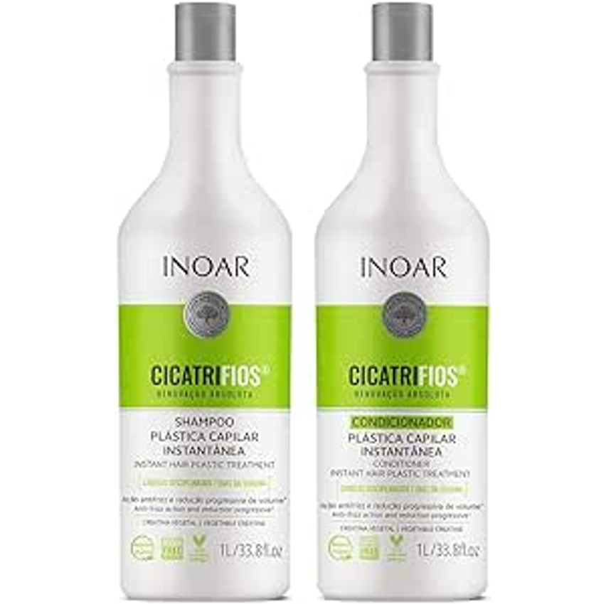 Kit CicatriFios Plástica Capilar Shampoo e condicionador 2x1L, Inoar