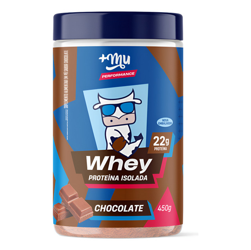 Whey Isolado Performance Em Pó Sabor Chocolate 22g De Proteína Pote Com 450g +mu