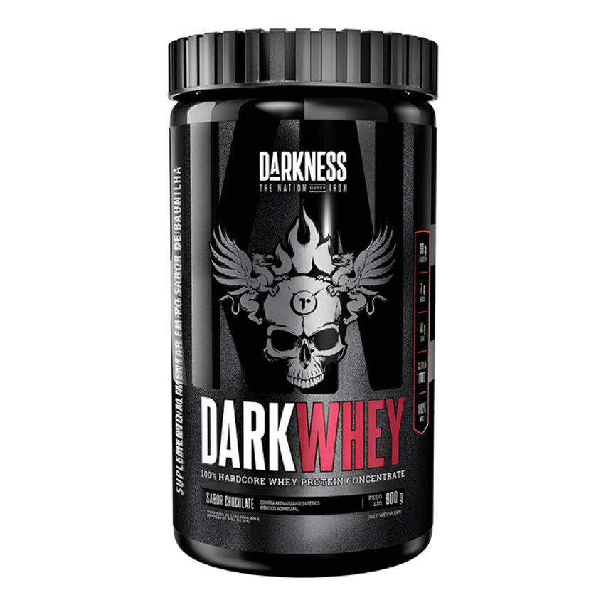 Whey Protein Concentrado Dark Whey 100% Chocolate 900g Darkness