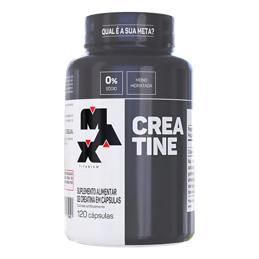 Creatine Max Titanium Suplemento Alimentar De Creatina Monohidratada 120 Capsulas