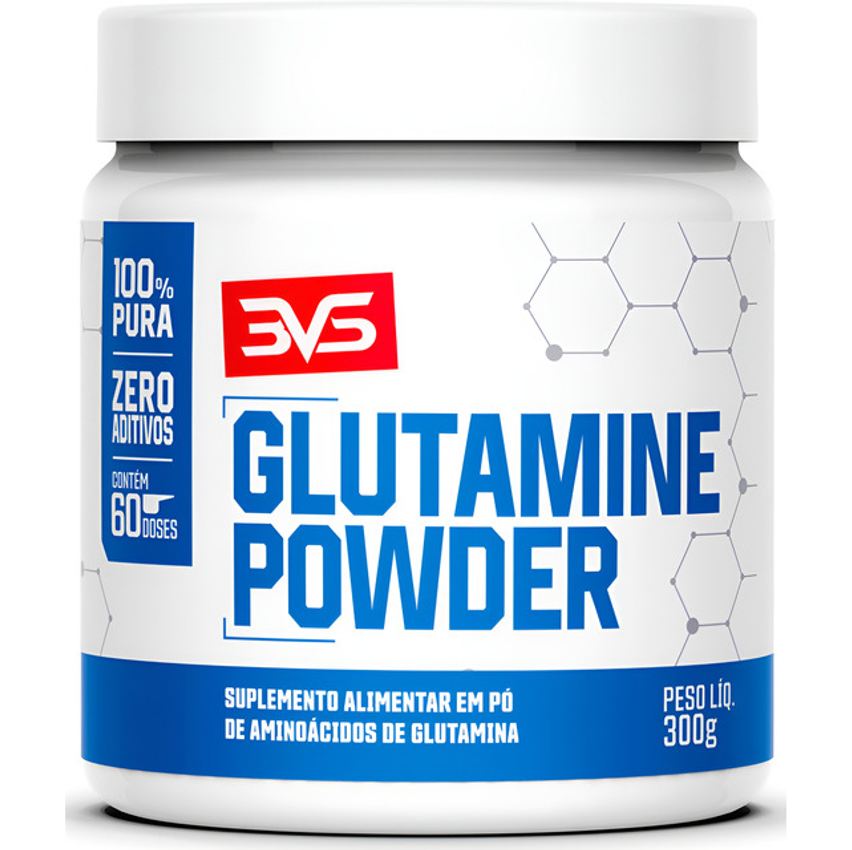 Glutamina 100% Pura 300g - Fórmula Exclusiva Com Insumos Importados E 5g De Glutamina Por Dose (60 Doses)