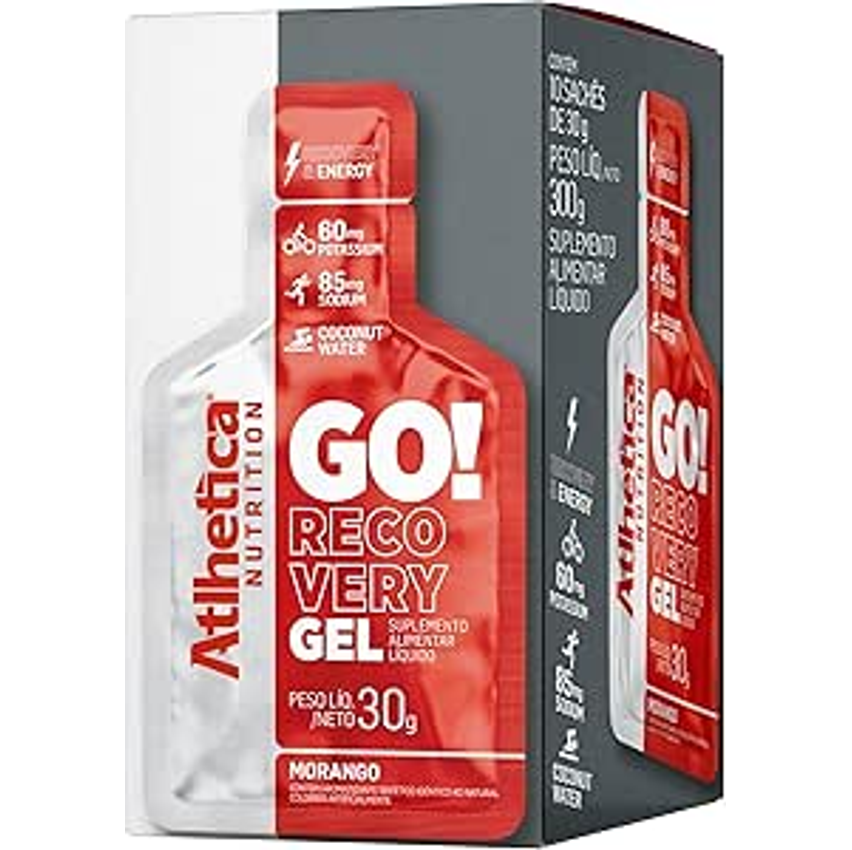 Atlhetica Nutrition Go Energy Gel (10 Sachês) - Sabor Morango