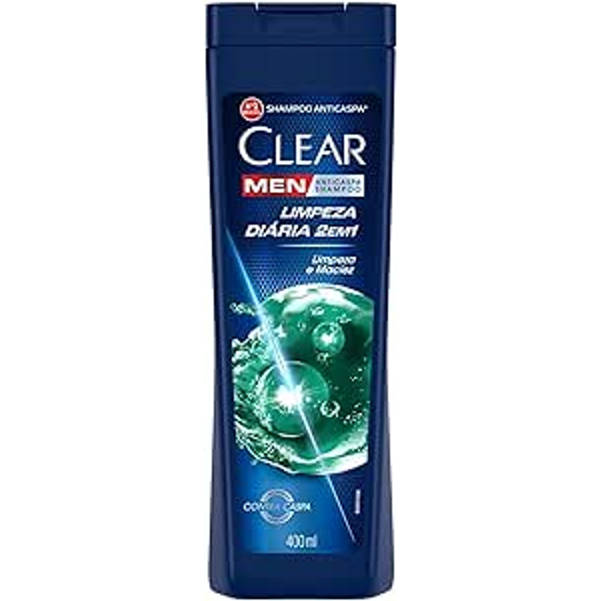 Clear Men Limpeza Diaria 2 Em 1 - Shampoo Anticaspa 400Ml