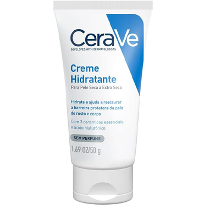 Cerave, Creme Hidratante Corporal, Com Textura Cremosa E Ácido Hialurônico