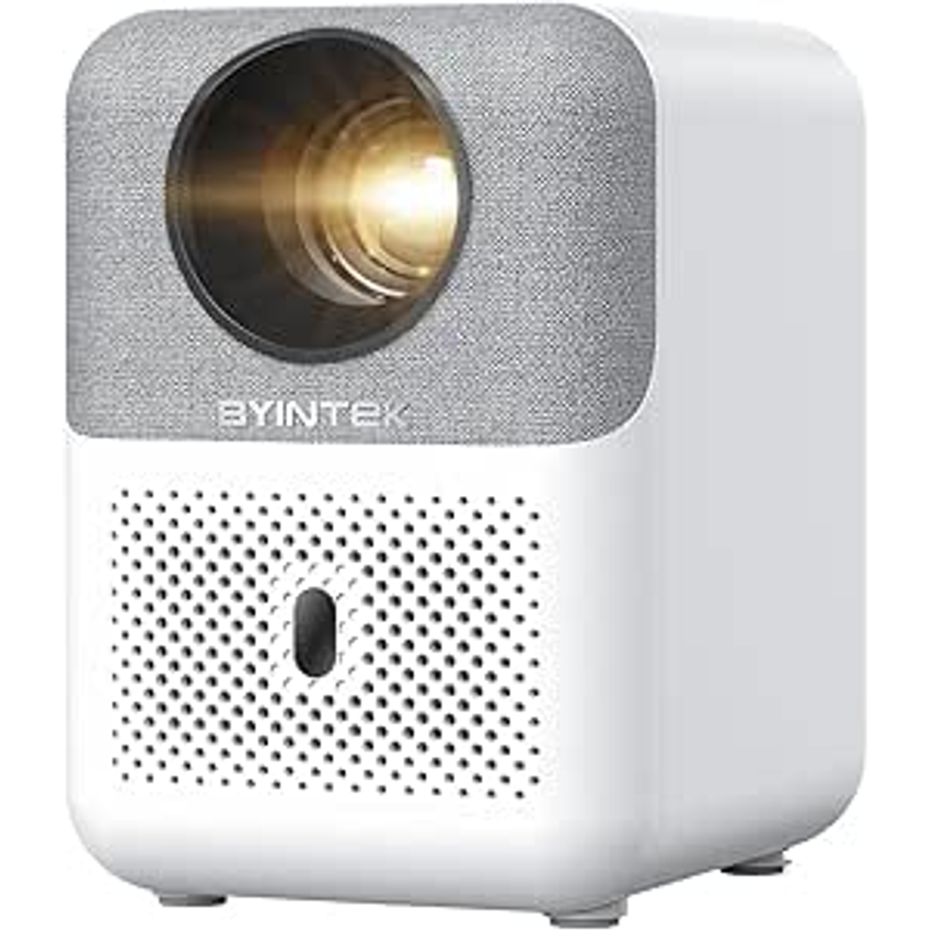 BYINTEK Projetor U4, Suporta 4K 1080P Full HD, Foco Automático, WiFi Inteligente e Projetor BT 5.0, Alto-falante Bluetooth, 400 ANSI Lumens, Adequado Para Home Theater