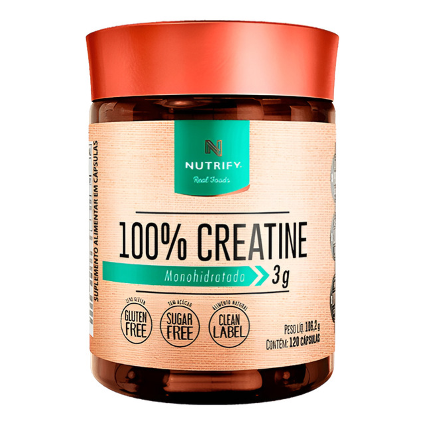 Creatina 100% Monohidratada 120 Cápsulas Nutrify