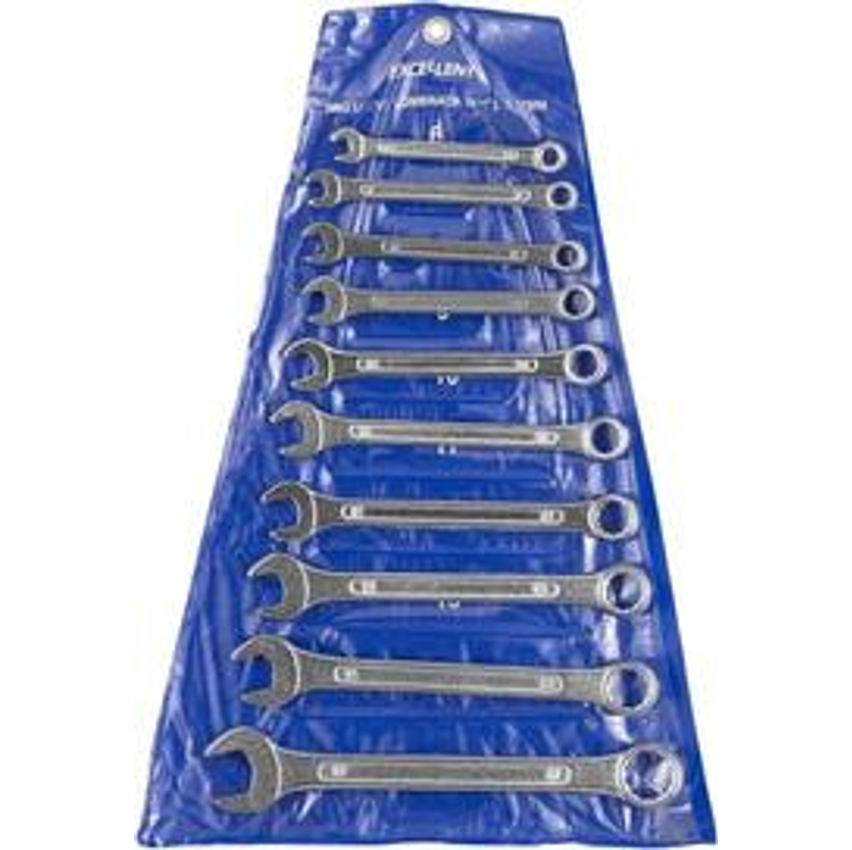 Eda 3WQ Chaves Combinadas na Bolsa Eda, Jogo 10 Peças, Prateado