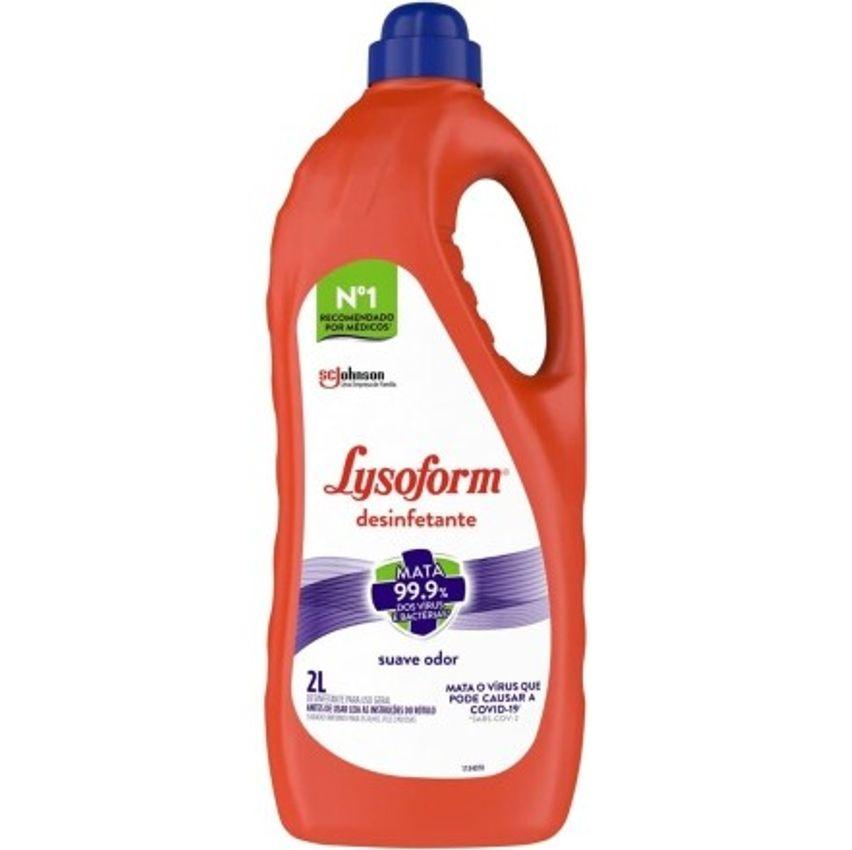 2 Unidades de Desinfetante Líquido Lysoform Suave Odor - 2L