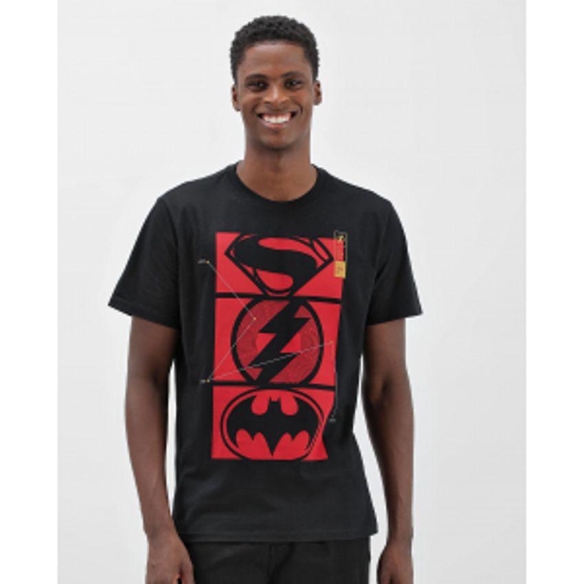 Camiseta Flash Batman e Superman DC Comics - Masculina Tam PP