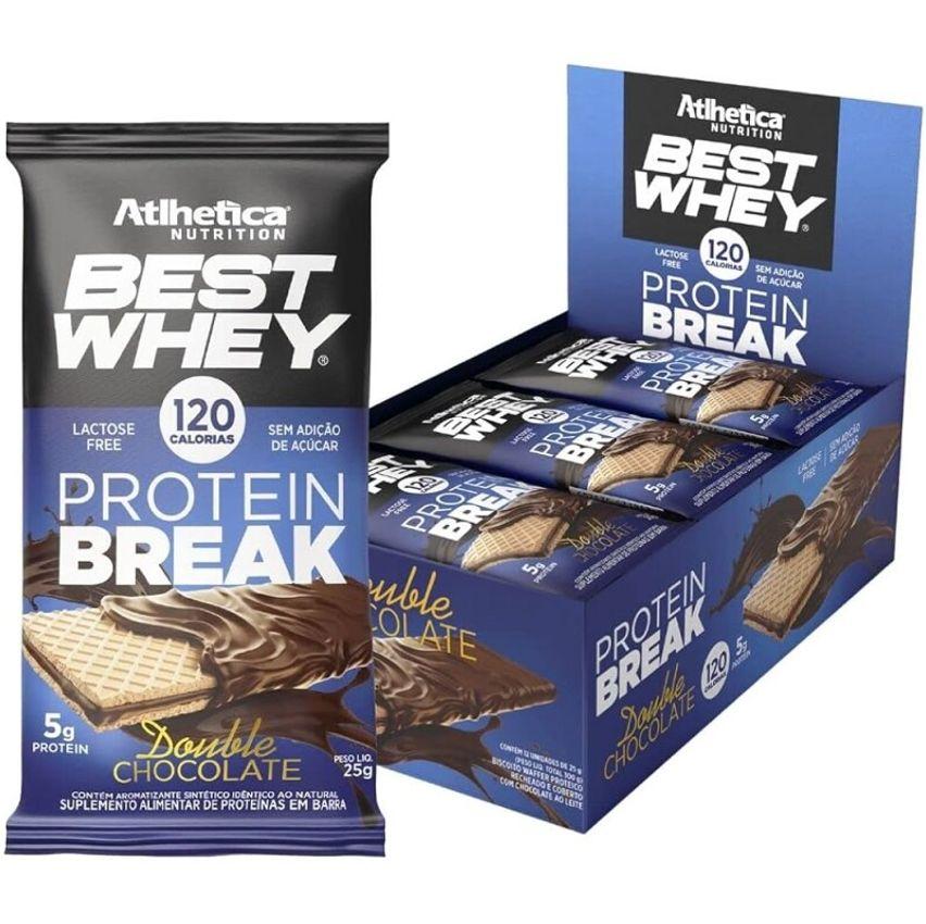 Best Whey Protein Break - 12 unidades 25g Double Chocolate Athletica Nutrition