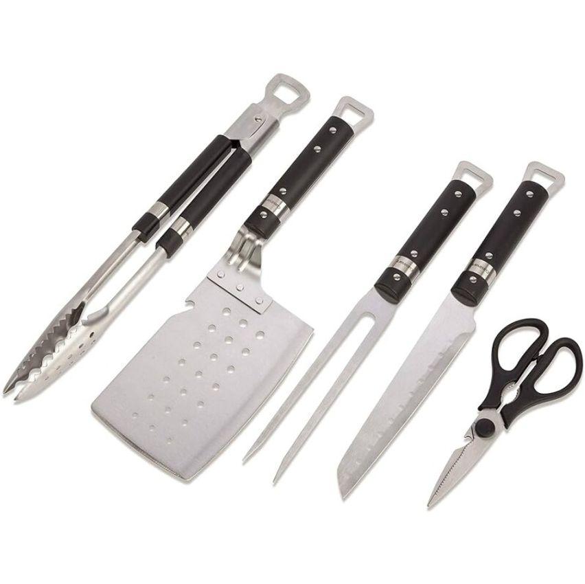 Cuisinart CGS-315 Conjunto de ferramentas para churrasqueira 5 peças aço inoxidável