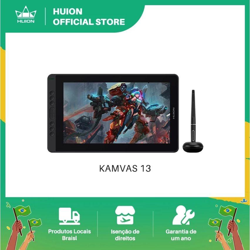 Huion kamvas 13 tablet gráfico monitor 120% srgb bateria-livre caneta exibição desenho monitor 8192 nívei