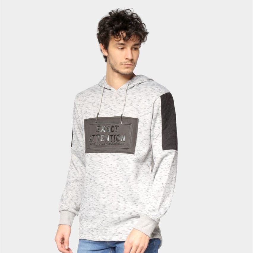 Moletom Eagle Rock Attention Masculino - Cinza